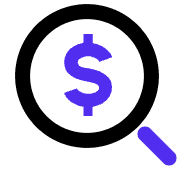 eCommerce magnifying class with working capital inside