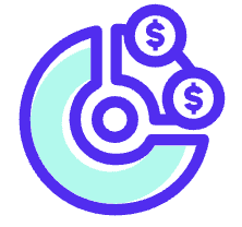 eCommerce pie chart breakdown into cash