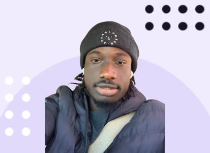 Sekou Soumano for in front of light purple background for Viably eCommerce Funding Customer Success Story