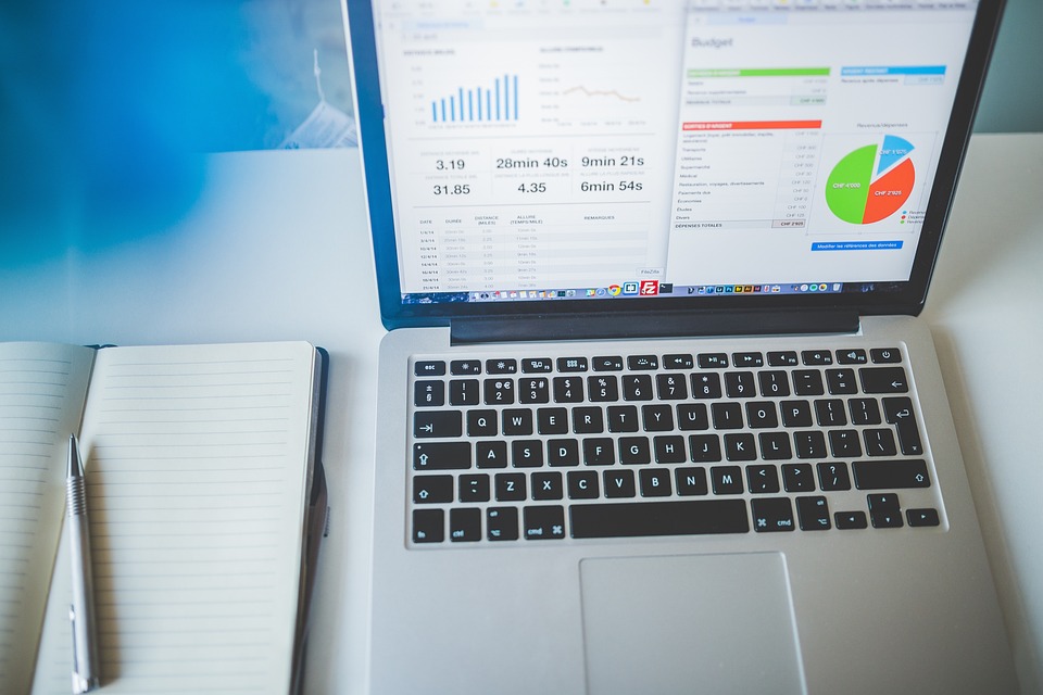 Accounting automation screen opened on laptop